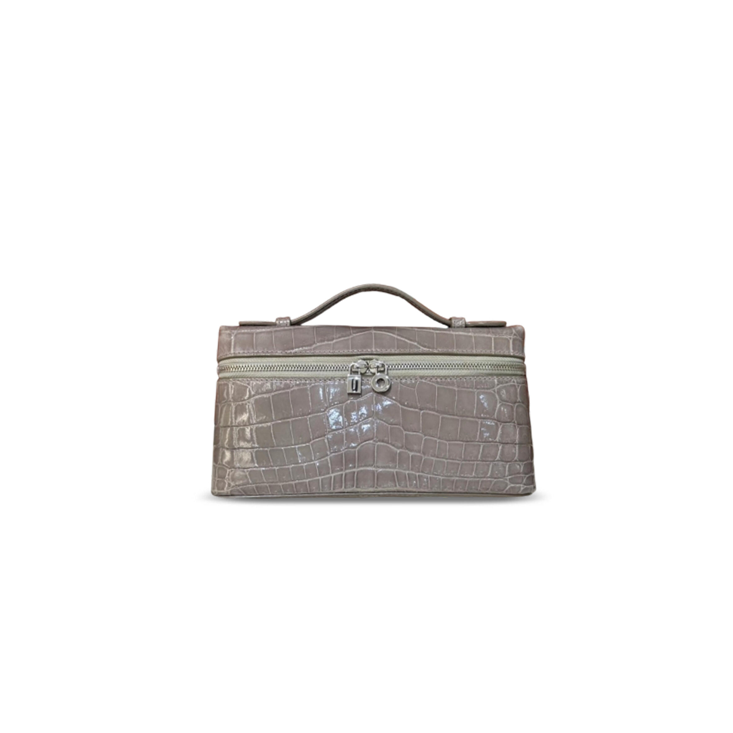 LORO PIANA EXTRA POCKET L19 CROCODILE LEATHER (19*12*7cm)